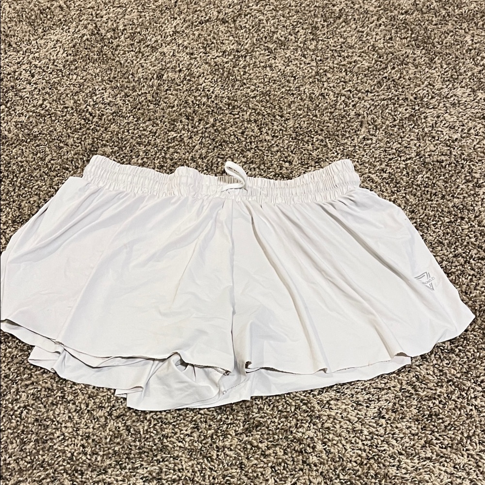 Women's White Athletic Shorts